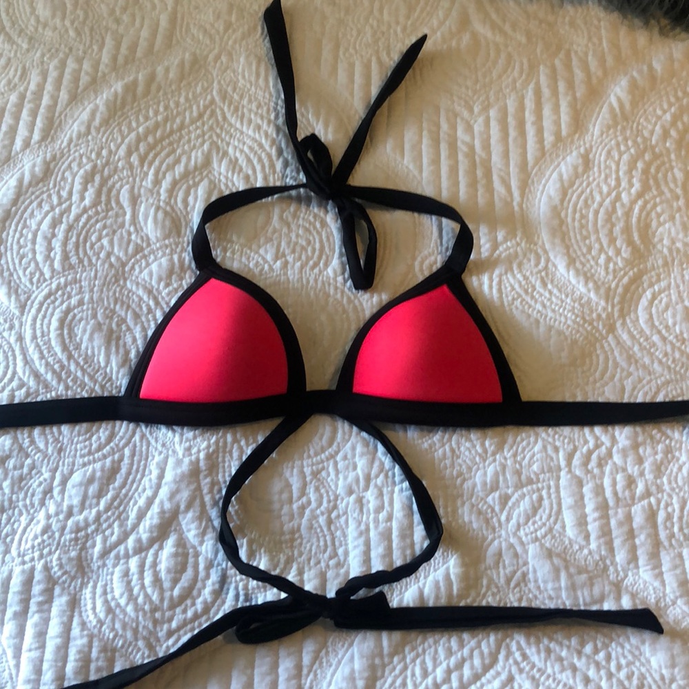 Pink swimsuit top